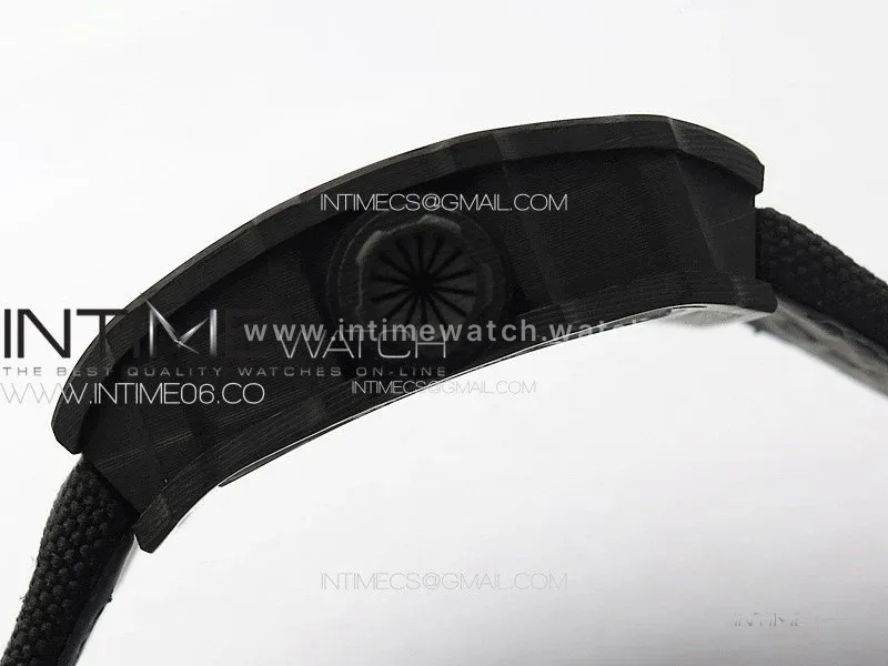 RM035-02 Forged Carbon Case KUF Best Edition Black Crown on Black Nylon Strap MIYOTA8215