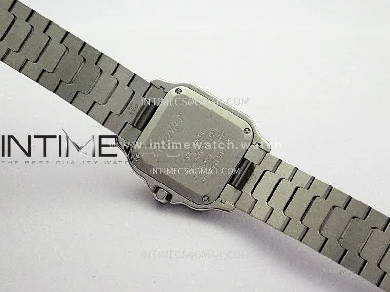 Santos de Cartier 27mm SS/YG 8848F 1:1 Best Edition Silver Dial On SS/YG SmartLinks Bracelet Ronda Quartz