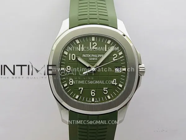 Aquanaut 5168G 42mm Gain Weight APWF 1:1 Best Edition Green Dial on Green Rubber Strap 324CS