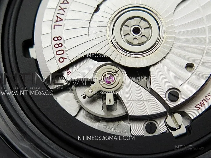 Seamaster Diver 300M Black Ceramic/SS ORF 1:1 Best Edition Black Dial On Black Rubber Strap Super Clone Asian 8806