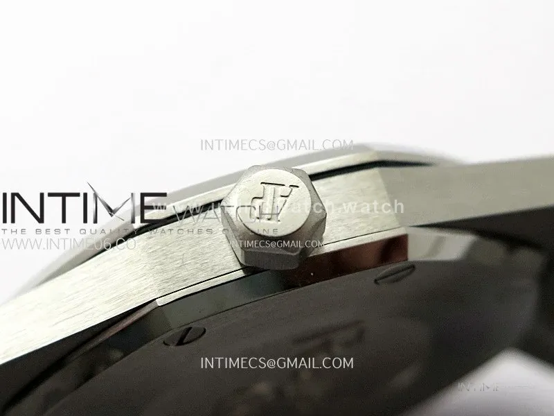 Lady Royal Oak 33mm 67651 Diamonds SS ZF 1:1 Best Edition Black Textured Dial on SS Bracelet RONDA Quartz