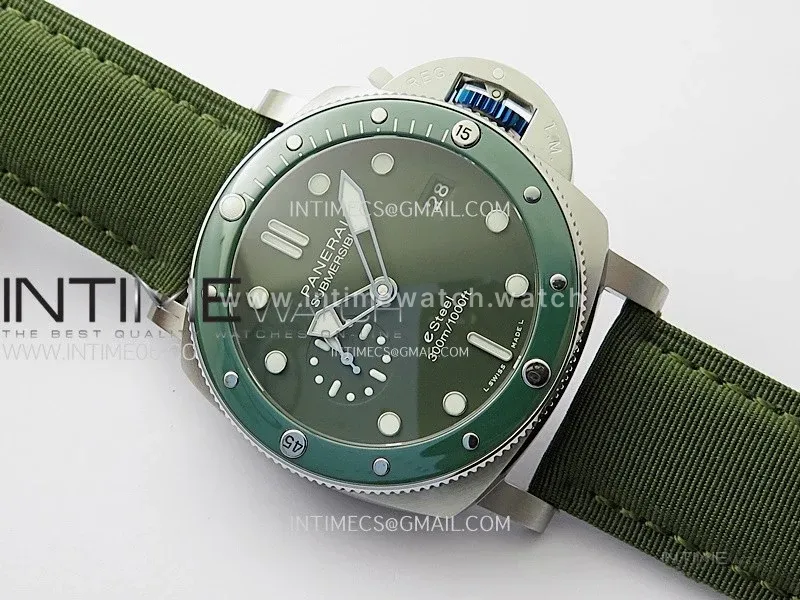 PAM1287 V TTF Best Edition Green Dial on Green Leather Strap P.900 Clone