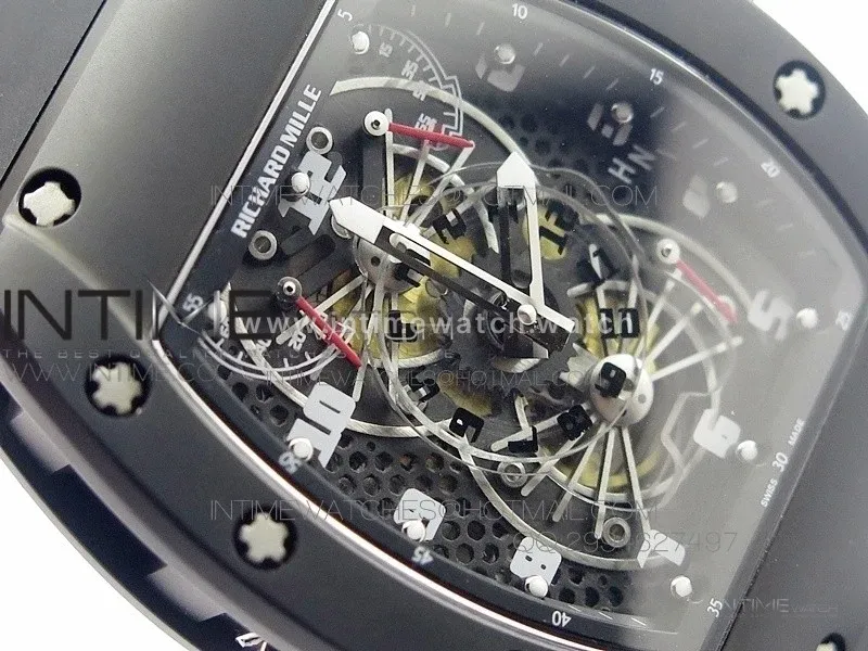 RM022 PVD Skeleton Dial on Black Rubber Strap MIYOTA 9015