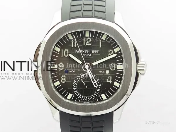 Aquanaut 5164A SS GRF Best Edition Brown Dial on Black Rubber Strap A324 V2