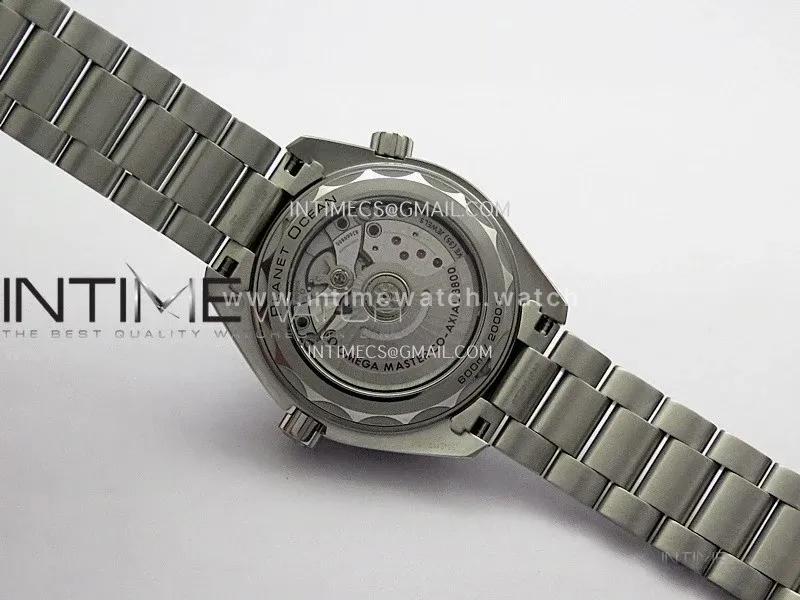 Planet Ocean 39.5mm Black Ceramic Bezel SS V4 VSF 1:1 Best Edition Black Dial On SS Bracelet Super Clone Asian 8800