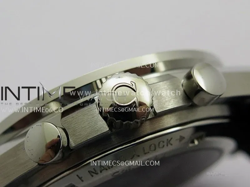 Speedmaster Professional Snoopy SS SMF 1:1 Best Edition Silver Dial Blue Marker On Blue Nylon Strap A3861(Free SS Bracelet)