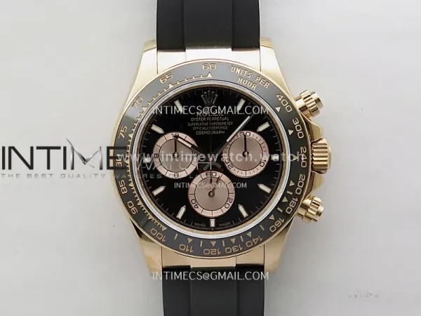 Daytona 126515 QF 1:1 Best Edition Black/RG Dial on Oysterflex Strap SH4131 V6 （Gain Weight）