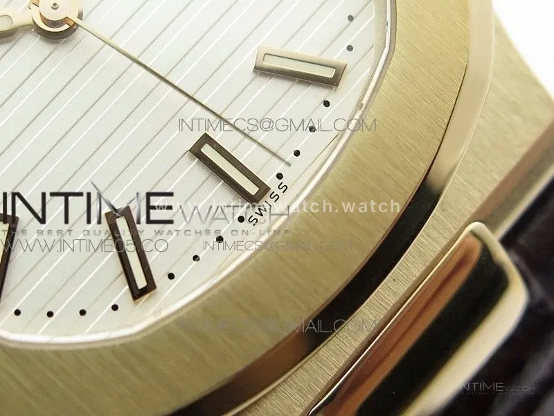 Nautilus 5711/1R PPF V4 1:1 Best Edition White Textured Dial on Brown Leater Strap 324CS