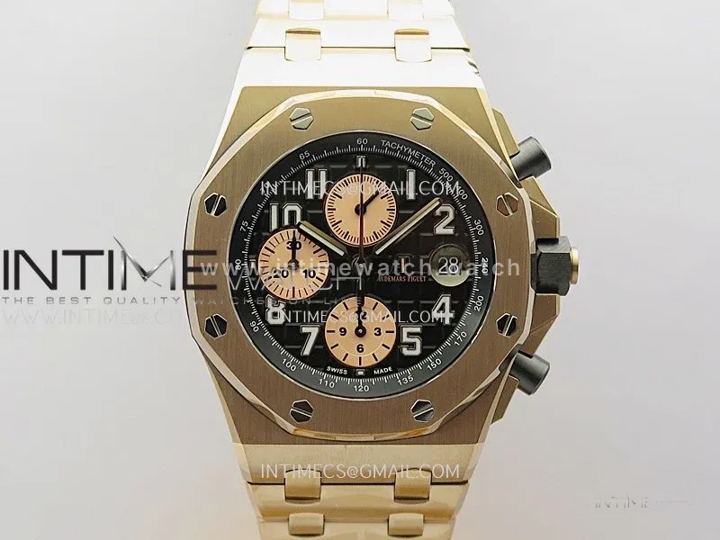 Royal Oak Offshore 42mm RG TKF Best Edition Black Dial on RG Bracelet A7750
