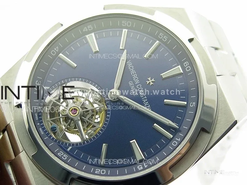 Overseas Tourbillon SS BBS Best Edition Blue Dial on SS Bracelet