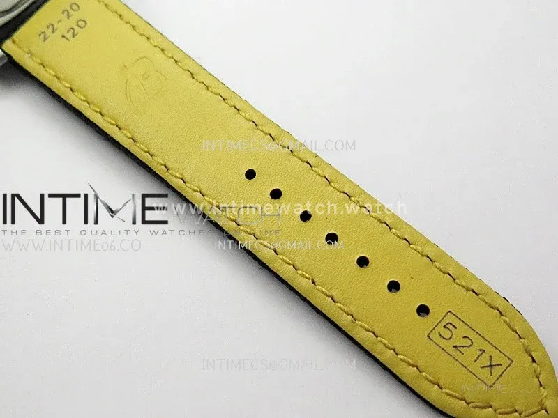 Avenger Automatic 43mm SS TF 1:1 Best Edition Yellow Dial Stick Marker on Black Nylon Strap A2824