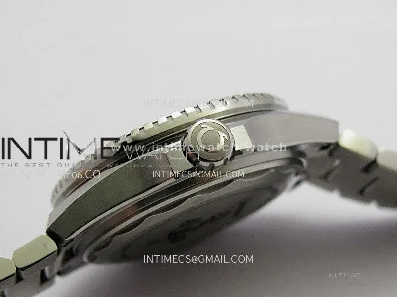 Seamaster 2025 New Model 217.32.42.21.01 Orange Ceramic Bezel VS+F Black Dial On SS Bracelet A8912 (Free Rubber Strap)