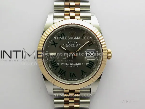 DateJust 126333 904L Gain Weight SS/RG VSF 1:1 Gray Dial Roman Marker On Jubilee Bracelet DD3235 (Free Sprung Look)