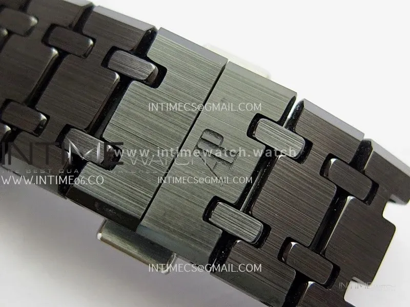 Royal Oak Chrono 26240 Black Ceramic V2 ZF 1:1 Best Edition Black Dial On Ceramic Bracelet Super Clone SA4401 (Free Sprung)