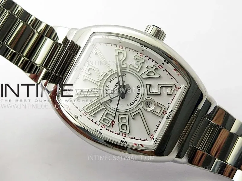 Vanguard V45 SS ABF Best Edition White Dial On SS Bracelet A2824