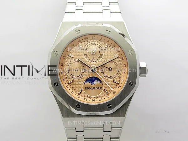 Royal Oak 41mm Complicated 26574 SS BBS Best Edition Rose Gold Dial on SS Bracelet A5134