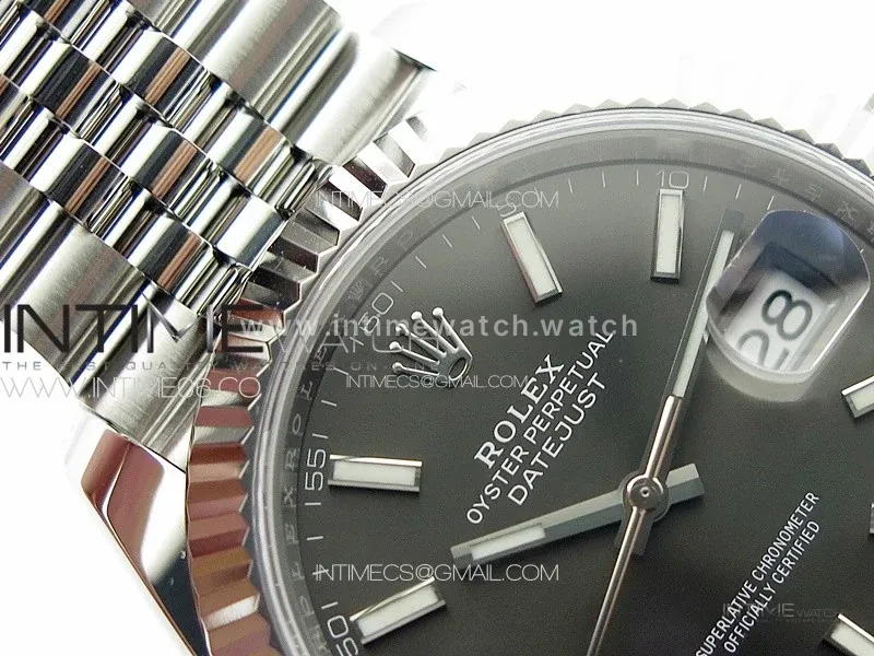 Datejust 41 126334 Grey Dial Stick Markers in White Gold