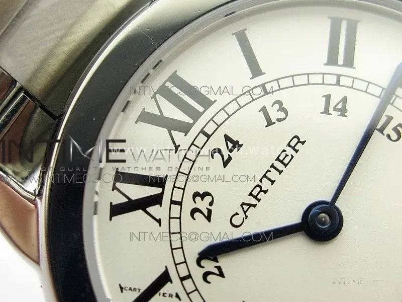Ronde Solo de Cartier 29.5mm K11 1:1 Best Edition White Dial on SS Bracelet Ronda Quartz