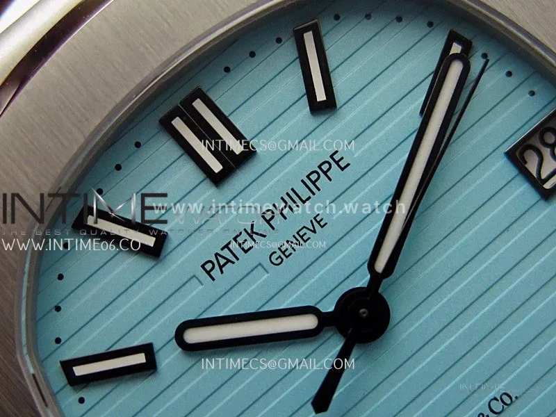 Nautilus 5711/1A-018 PPF 1:1 Best Edition Tiffany Blue Textured Dial on SS Bracelet Super Clone 26-330 V5