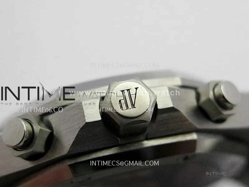 Royal Oak Chrono 26240 50th SS V2 DDF 1:1 Best Edition Silver Dial On White Rubber Strap Super Clone DD4401