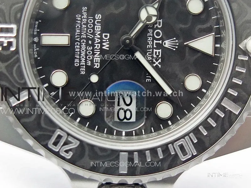 Submariner DIW Carbon Bezel VSF 1:1 Best Edition Black Carbon Dial on Sandblasted Bracelet VS3135