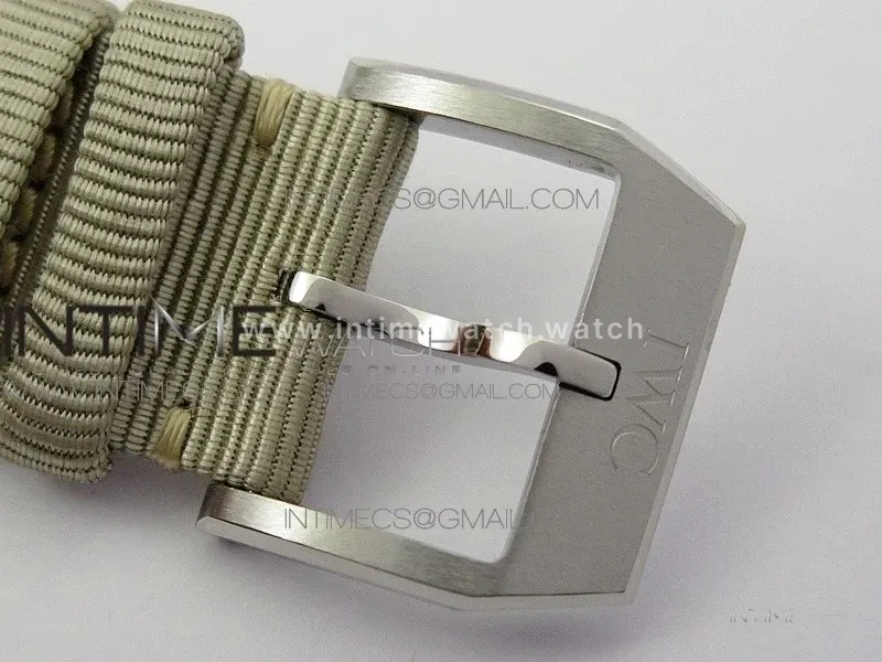 Mark XVIII IW327012 SS M+F 1:1 Best Edition White Dial on White Nylon Strap A2892 (Free Nylon Strap)
