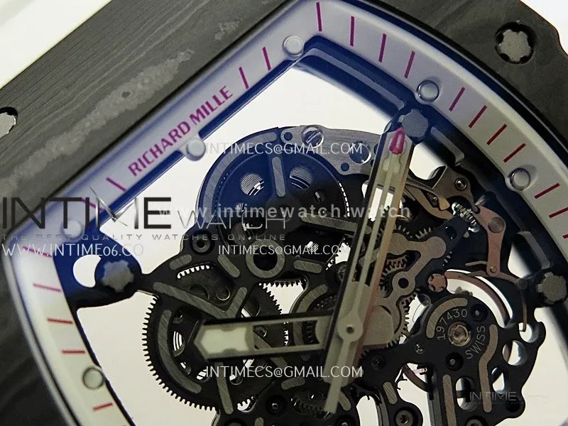 RM055 White Inner Bezel White Crown NTPT ZF 1:1 Best Edition On White Rubber Strap RMUL2 Super Clone V2