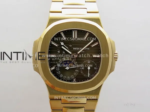 Nautilus 5712-1A 001 RG WSF 1:1 Best Edition Brown Dial On RG Bracelet Super Clone JH240 (Free tool)
