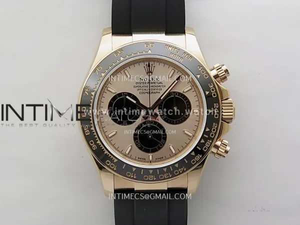 Daytona 126515 QF Gain Weight 1:1 Best Edition RG Dial Black Subdial Sticks Markers on Oysterflex Strap SH4131 V11