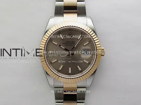DateJust 41mm 126331 904 SS/RG ONE Factory 1:1 RG Dial Stick Markers On SS/RG Oyster Bracelet DD3235 V2