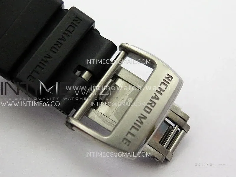 RM 61-01 Yohan Blake White NTPT ZF 1:1 Best Edition on Black Rubber Strap RMUL2 Super Clone