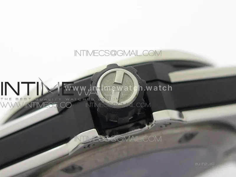Big Bang Sang Bleu Ti Crystal Bezel WWF 1:1 Best Edition Blue Skeletonal Dial On Blue Gummy Strap Asian HB1213 V2