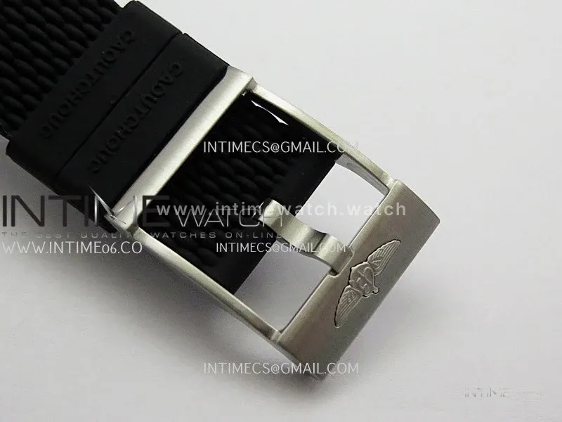 SuperOcean 42mm AB2010 SS GF 1:1 Best Edition Black Dial Black Ceramic Bezel On Black Rubber strap A2824
