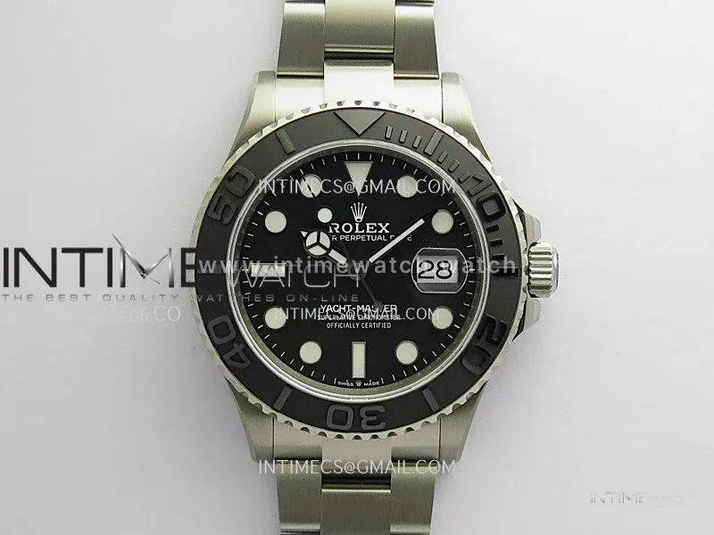 Yacht-Master 226627 Titanium 1:1 QF Black Dial On Titanium Bracelet SH3235 (Free Sprung)