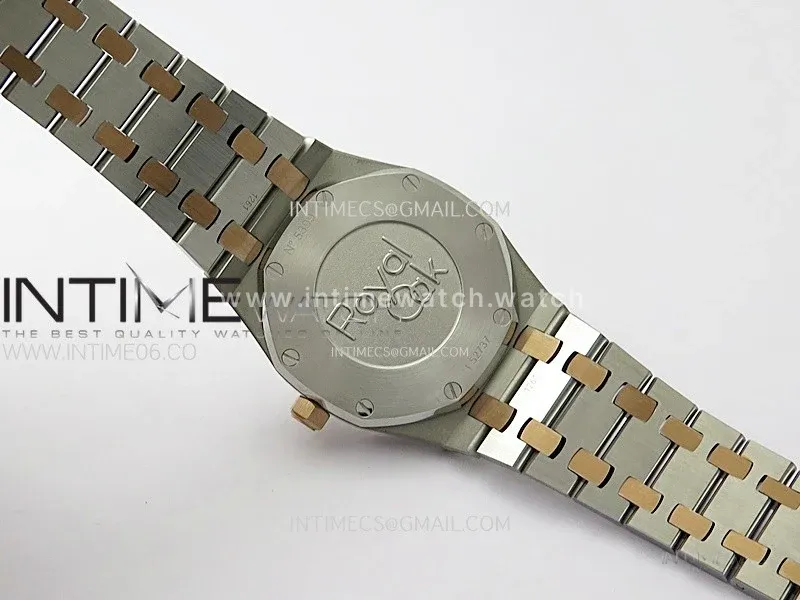 Lady Royal Oak 33mm 67651 SS/RG ZF 1:1 Best Edition Silver Textured Dial on SS Bracelet RONDA Quartz