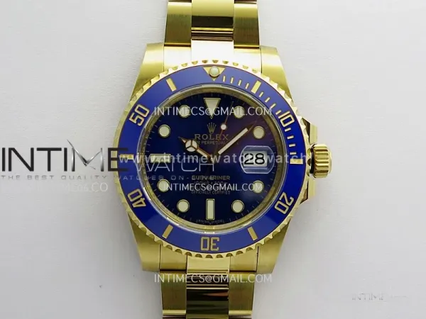 Submariner 116618LB Blue Ceramic Bezel YG VSF 1:1 Best Edition Blue Dial On YG Bracelet DD3135