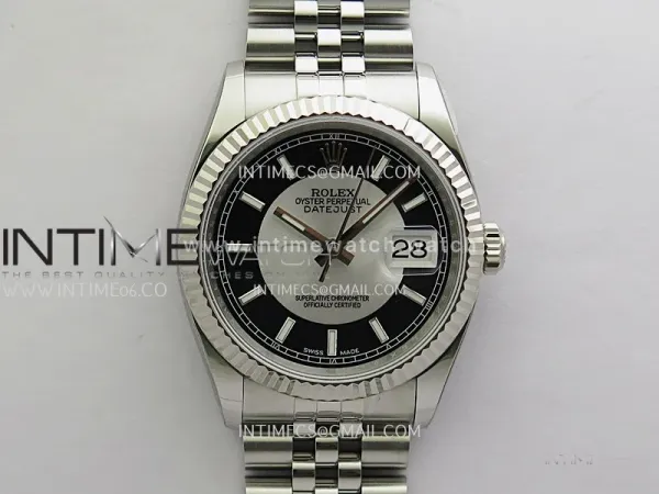 DateJust 36mm 116234 904L SS JRF 1:1 Best Edition Black/Silver Dial Stick Markers On Jubilee Bracelet SH3135