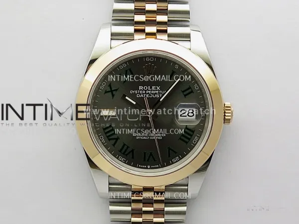 DateJust 126301 904L SS/RG VSF 1:1 Best Edition Gray Dial Roman Markers On Jubilee Bracelet VS3235