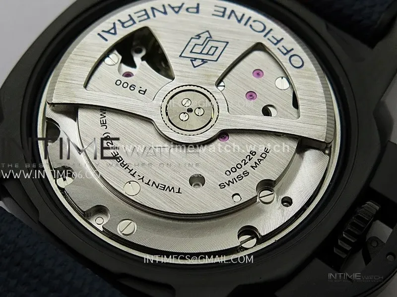 PAM1408 Z DLC VSF 1:1 Best Edition Blue Dial on Blue Rubber Strap Asian P900