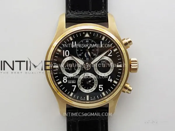 Pilot IW3922 RG V9F Best Edition Black Dial Black Leather Strap A89630