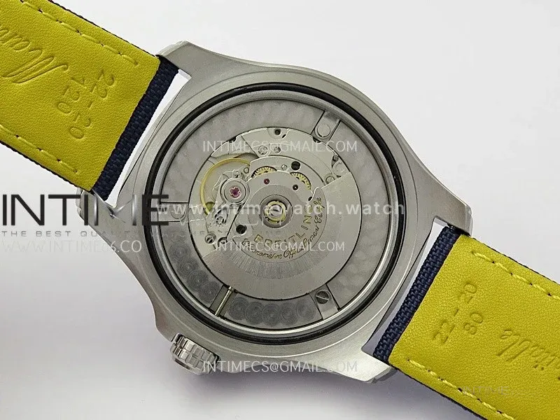 Avenger Chronometer 45mm GMT SS B50F 1:1 Best Edition Blue Dial On Blue Nylon Strap A2824