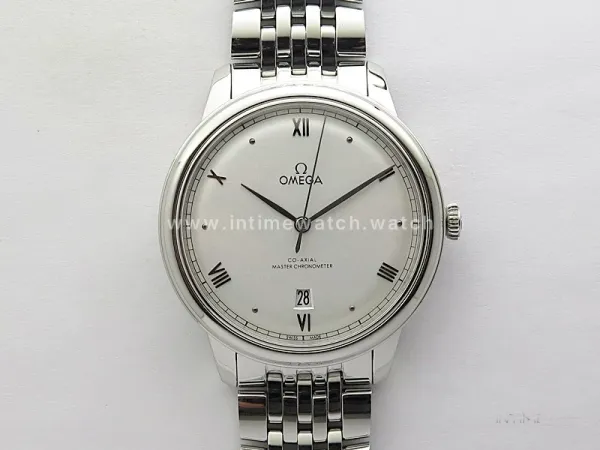 De Ville 40mm SS GTF 1:1 Best Edition Silver Dial Silver Markers on SS Bracelet A8000(Free Leather Straps)