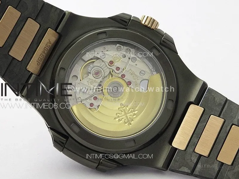 Nautilus 5711 DIW Carbon DIWF 1:1 Best Edition Black Textured Dial on Carbon/RG Bracelet 324CS