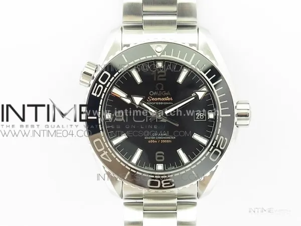 Planet Ocean 43.5mm SS VSF 1:1 Best Edition Black Ceramic Bezel and Dial on SS Bracelet A8900 Super Clone