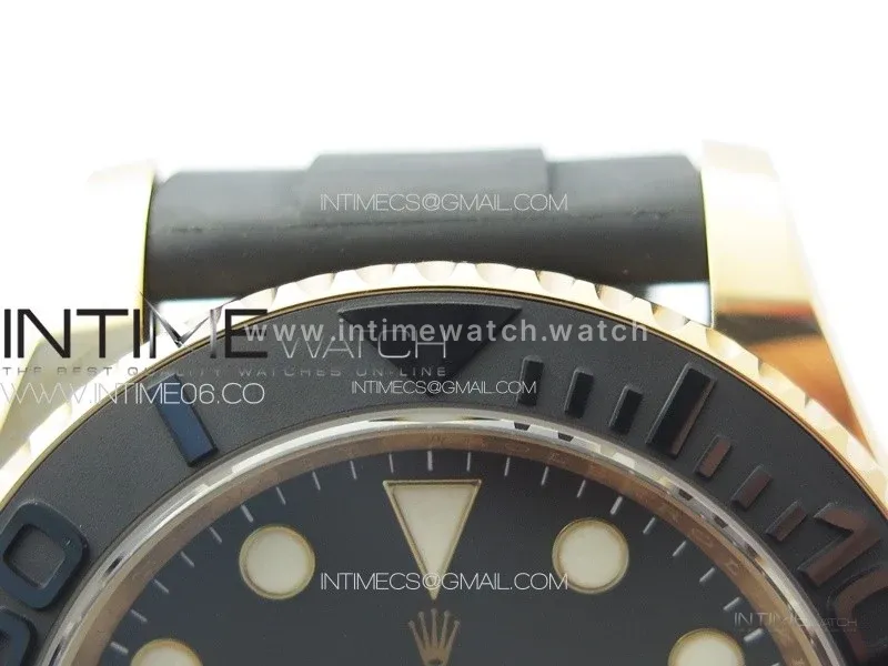 Yacht-Master 126655 RG C+F 1:1 Best Edition Black Ceramic Bezel on Oysterflex Rubber Strap VR3235