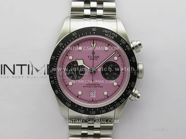 Black Bay Chrono M79360N SS ZF 1:1 Best Edition Pink Dial On SS Bracelet DD7750