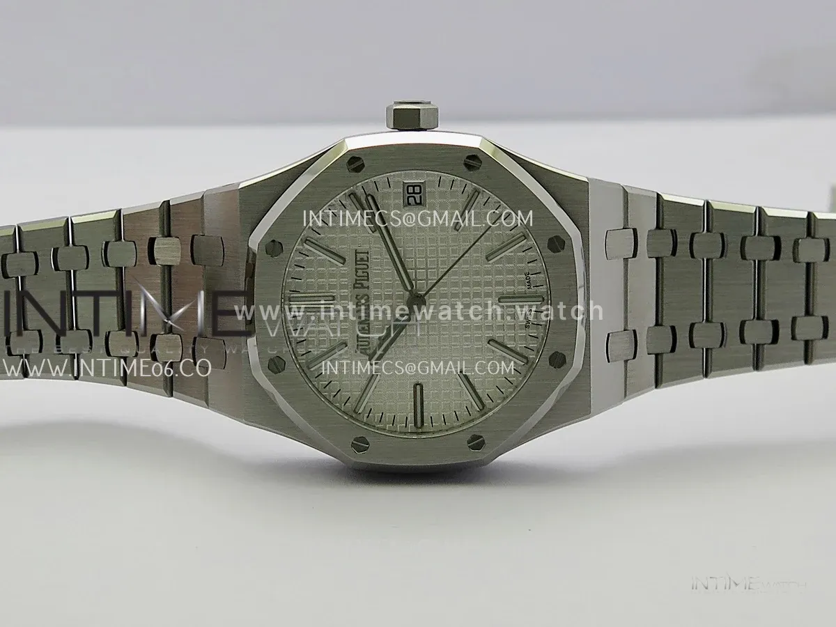Royal Oak 41mm 15510 SS JF 1:1 Best Edition Silver Dial On SS Bracelet Super Clone DD4302 (Free Sprung Look)