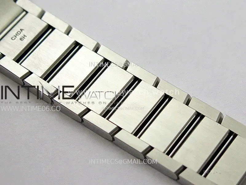 Tank Francaise Ladies 21.2mm Diamonds Bezel SS 8848F 1:1 Best Edition Silver Dial on SS Bracelet Ronda Quartz