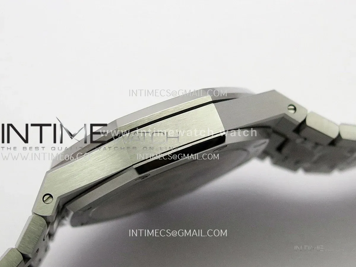 Royal Oak 41mm 15510 SS JF 1:1 Best Edition Black Dial On SS Bracelet Super Clone DD4302 (Free Sprung Look)