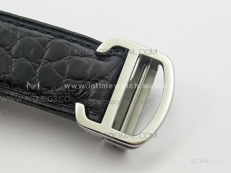 Tank Solo Ladies 28mm SS AF 1:1 Best Edition White Dial on Black Leather Strap Ronda Quartz